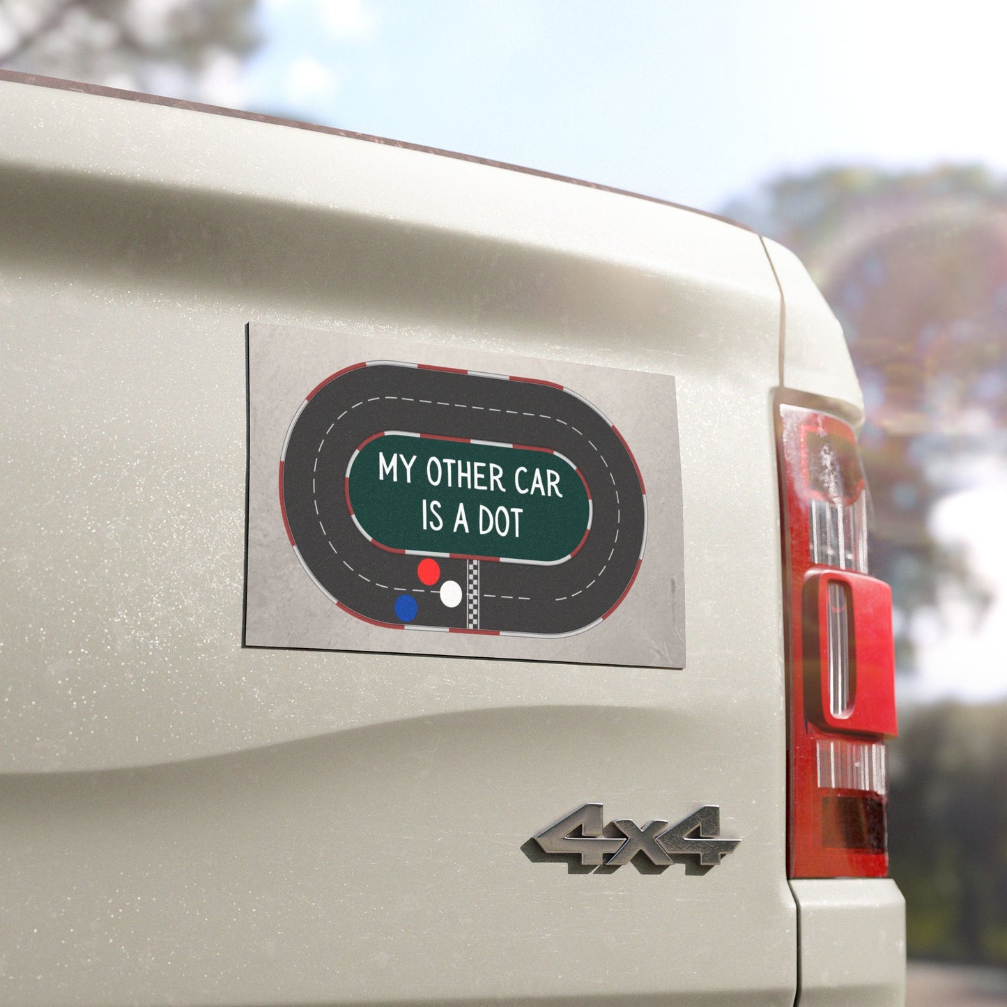 'My Other Car Is A Dot' - A's Dot Racing Car Magnet