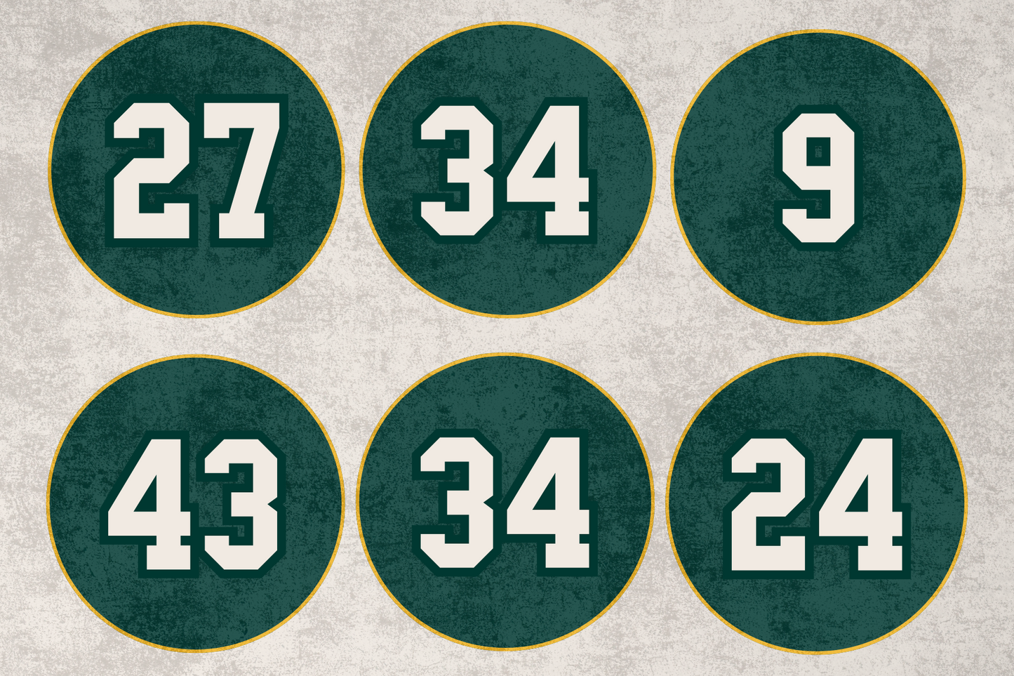 Retired Numbers Commemorative Card